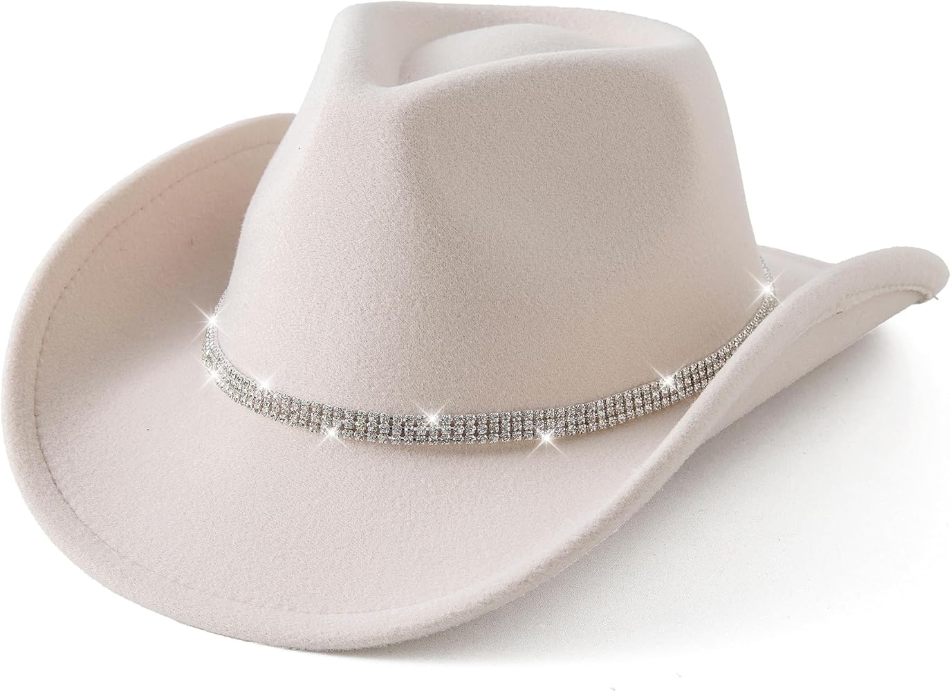 silver cow girl hat