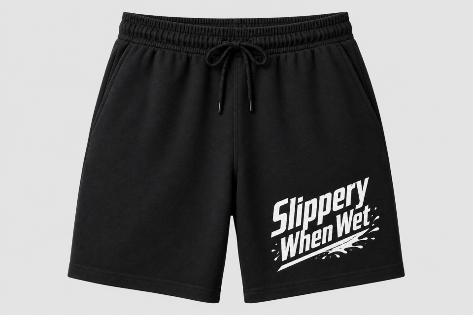 slippery when wet shorts