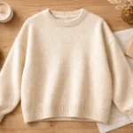solid drop shoulder sweater