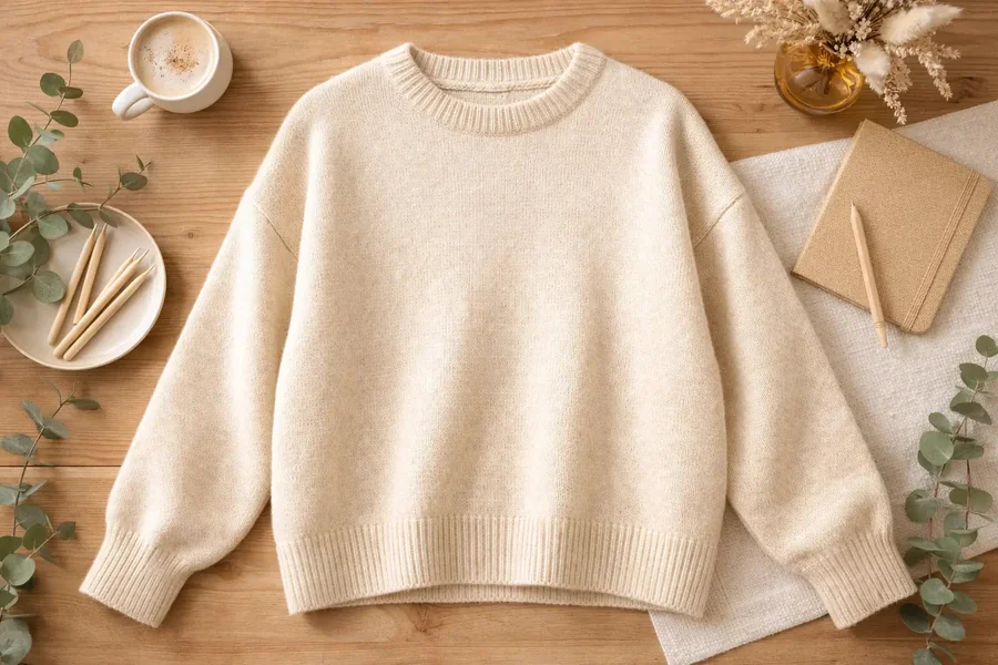 solid drop shoulder sweater