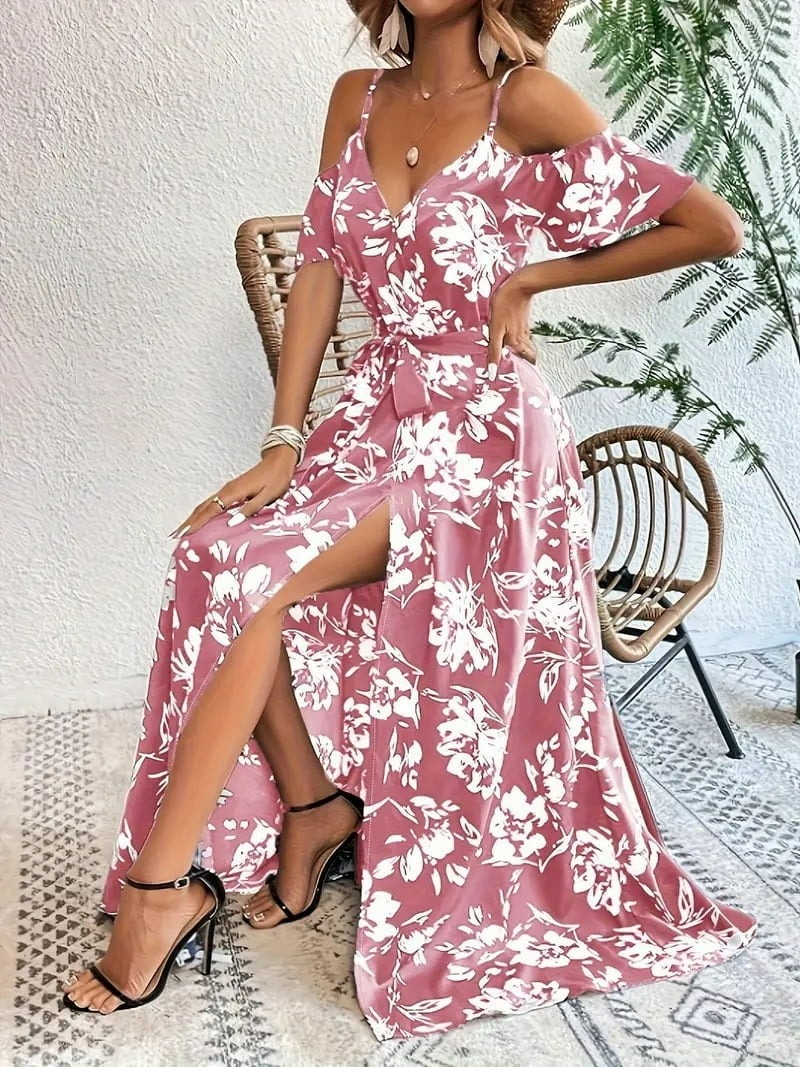 split thigh maxi dress