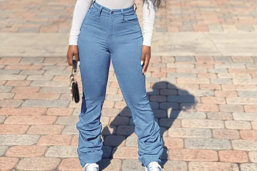 stacked jeans for girls
