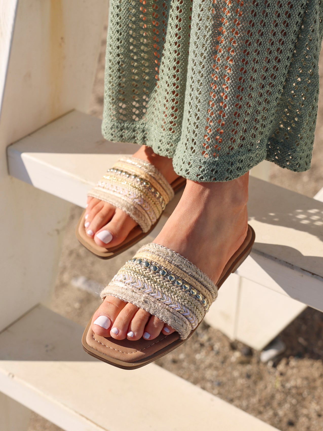 steve madden dual flat sandal