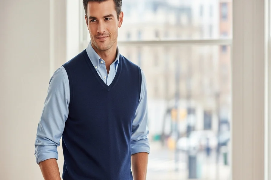 sweater vest and shirt combo