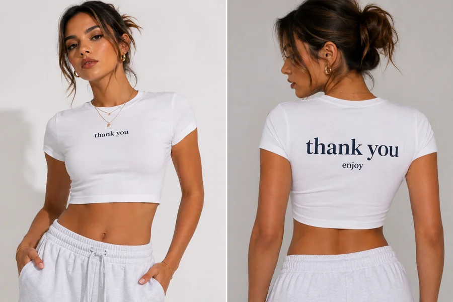 thank you enjoy crop top