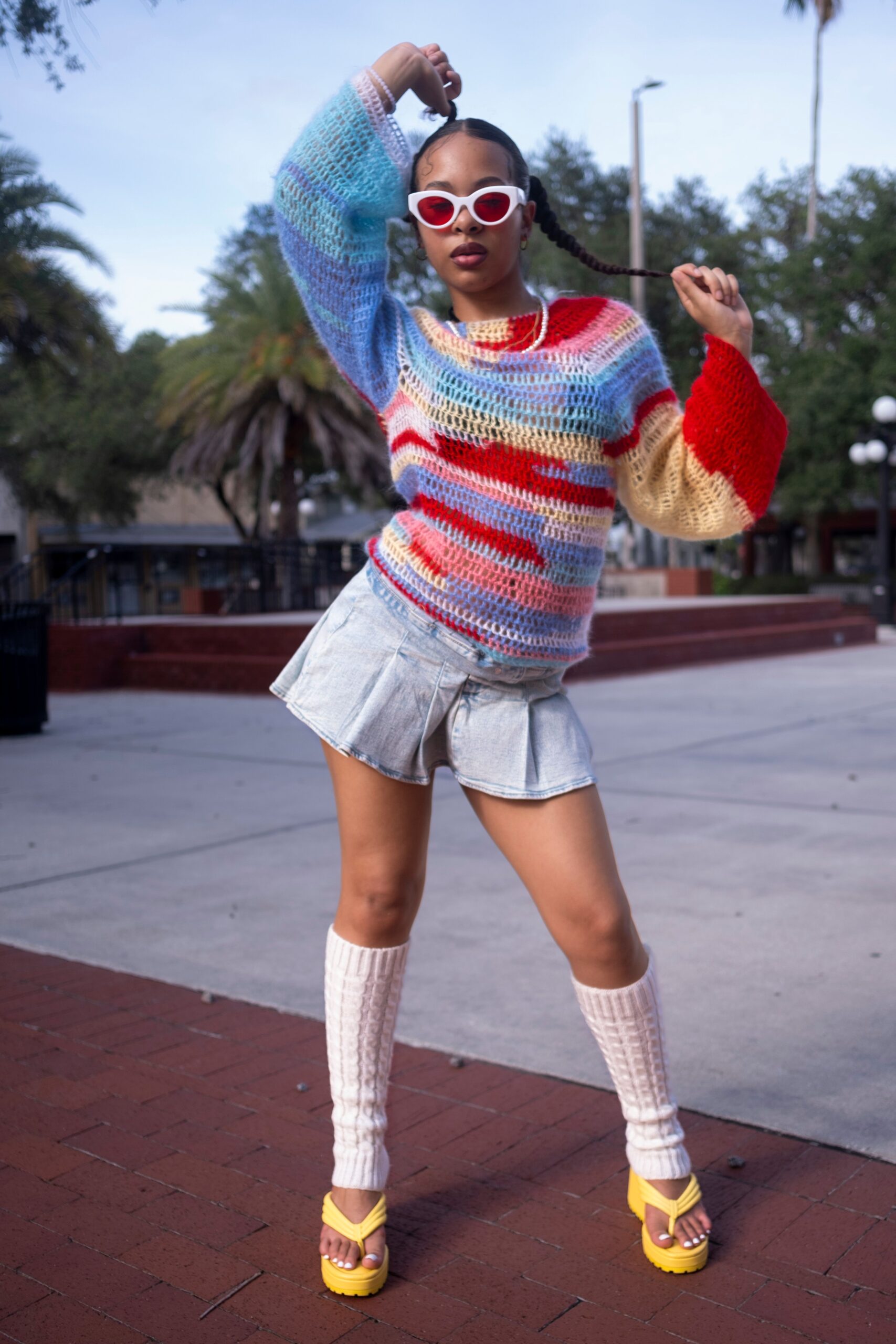shorts with leg warmers