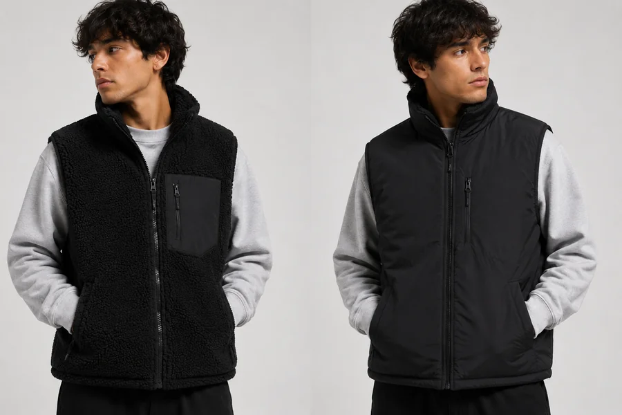 stussy sherpa reversible vest